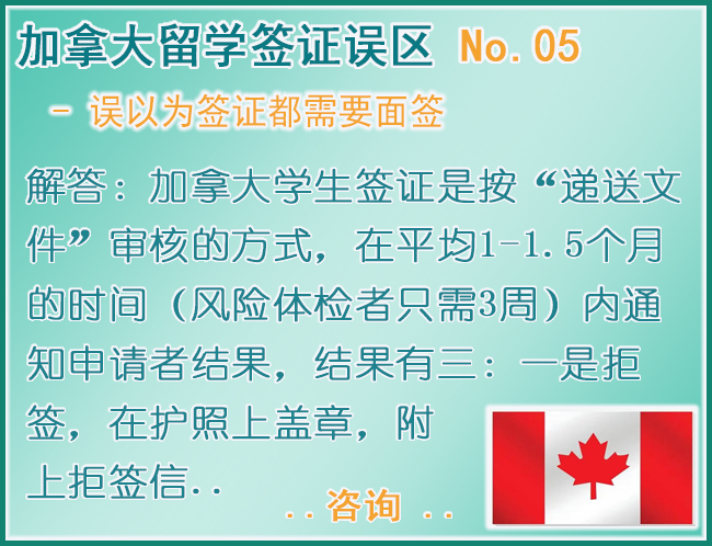 加拿大留学签证需面签吗